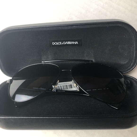 Dolce&Gabbana Black Aviator Sunglasses - Picture 5 of 8